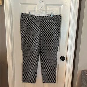 a.n.a. Black and White Cropped Pants
